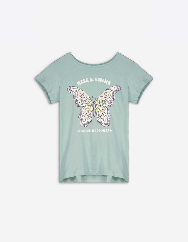 T-shirt - Glitterprint - groen