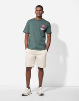 T-shirt - Nadruk na plecach - turkusowy