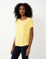 T-shirt - Ademend - Lichtgeel
