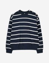 Sweat-shirt - Mélange de coton - Bleu foncé