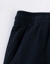 Šortky - Směs se lnem - tmave modra