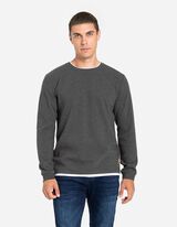 Majica dugih rukava - Dvoslojni izgled - tamno-siva