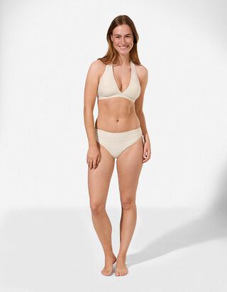 Bikinitop - Strukturiertes Material - Beige