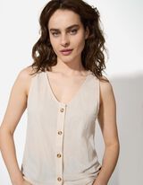 Top - einfarbig - wei&szlig;