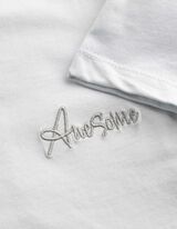 T-shirt - Borduursels - Lichtblauw