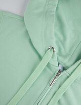 Sweatvest - Capuchon met tunnelkoord - lichtgroen