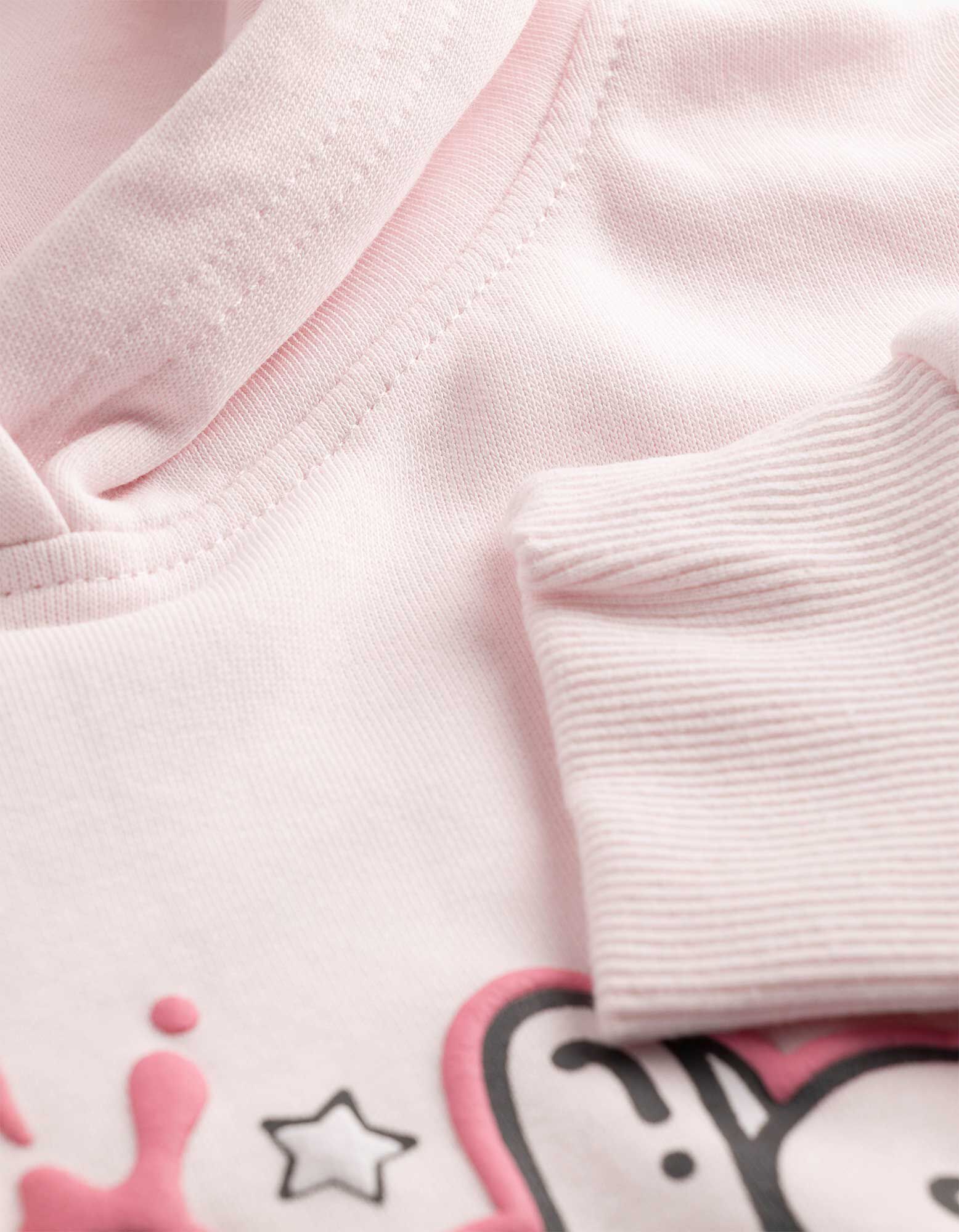 Sweatshirt - Frontprint - Rosa