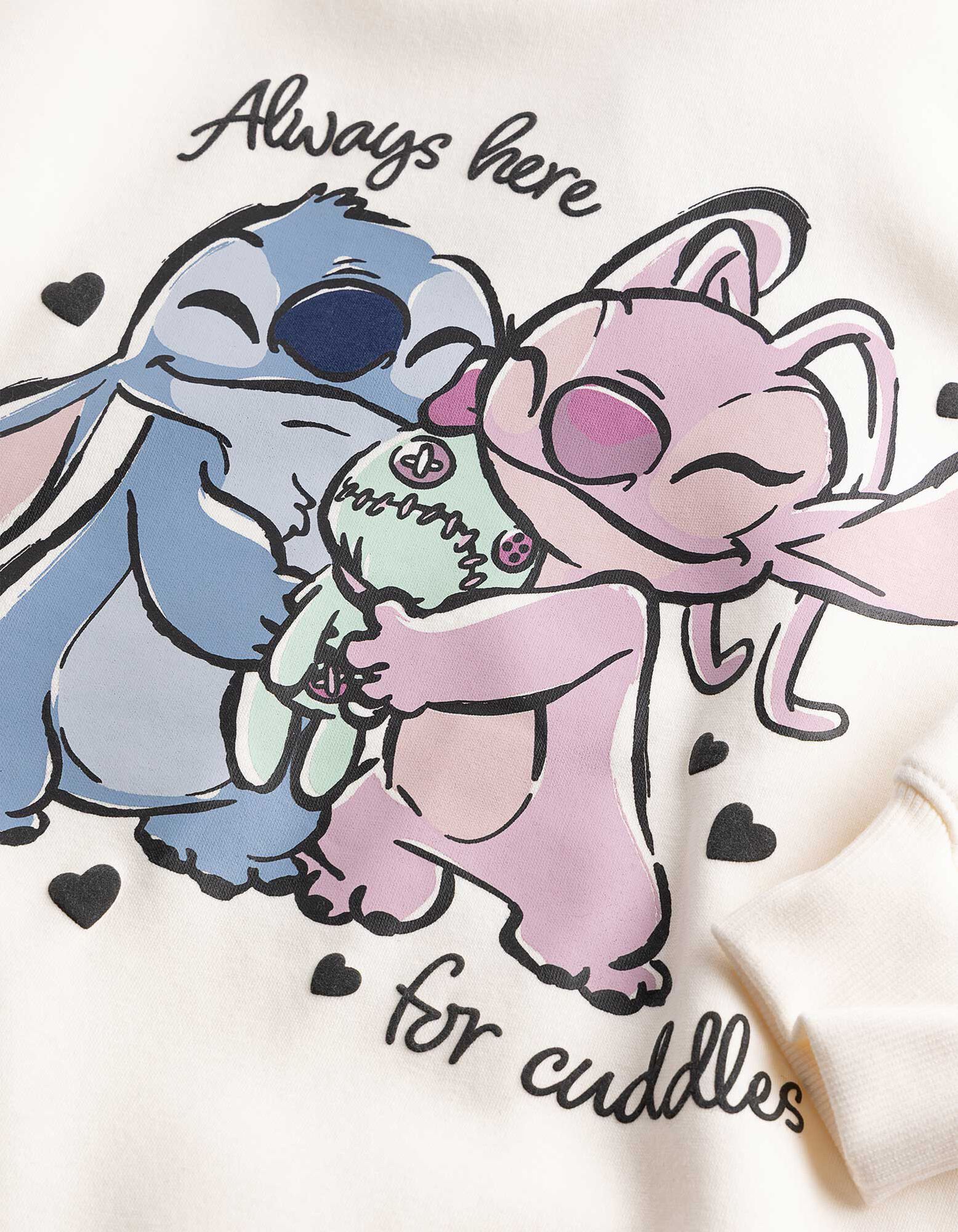 Hoodie - Lilo & Stitch - Off-White