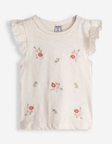 Ensemble t-shirt et pantalon - Structure gaufr&eacute;e - blanc