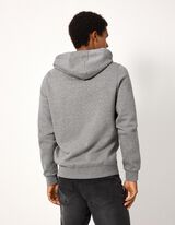 Sweatjacke - Kapuze mit Tunnelzug - Grau
