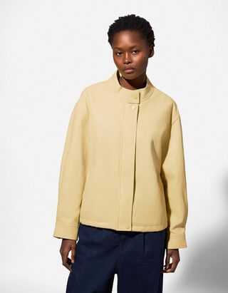 Blouson - Imitace kůže - sv. zluta