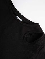 Mar&scaron;kinėliai ilgomis rankovėmis - I&scaron;karpos - juodas