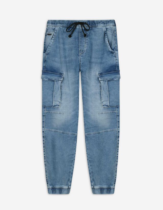 Jogger pants - Waseffecten - lichtblauw