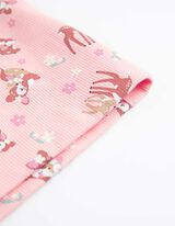 Okrugli &scaron;al - Pletena rebrasta tkanina - roze