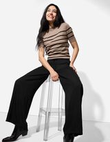 Broek - Wide leg - zwart