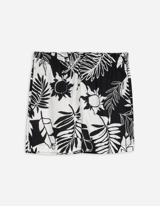 Short - Lin mélangé - Noir