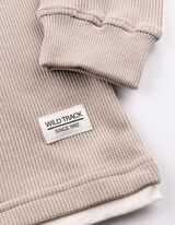 Langarmshirt - Waffelstruktur - Beige