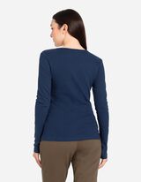 Shirt - Katoenmix - donkerblauw