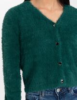 Kardigán - Kötött ruha - sötétzöld