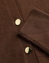 Cardigan - Patte de boutonnage - Brun