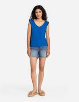 Teksariidest l&uuml;hikesed p&uuml;ksid - lai s&auml;&auml;reosa - sinine