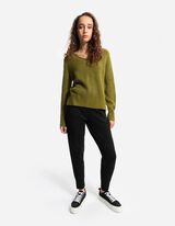 joggersy - troczek na dole - czarny