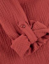 bluzka - Muślin - ciemny czerwony