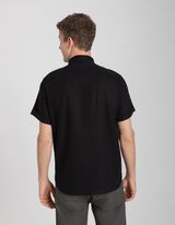 Košulja - Mješavina lana - crna