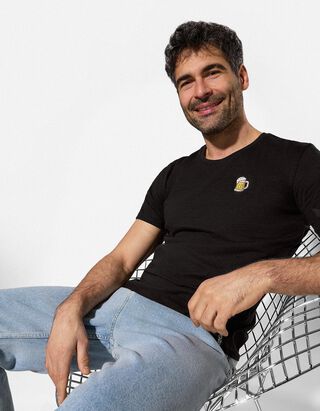 T-shirt - hafty - czarny