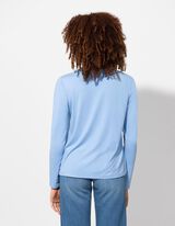 Pluuss&auml;rk - V-kaelus - helesinine