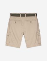 Cargo šortky - Opasek - béžová