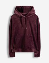 Hoodie - Samt - dunkellila