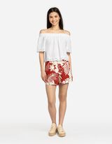 Palaidinė-mar&scaron;kiniai - &bdquo;Carmen&ldquo; stiliaus i&scaron;kirptė - baltas