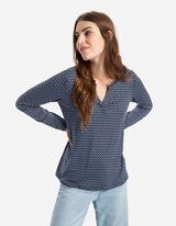 Hossz&uacute; ujj&uacute; felső - Henley kiv&aacute;g&aacute;s - fekete