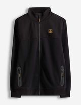 Sweatjacke - Stehkragen - schwarz