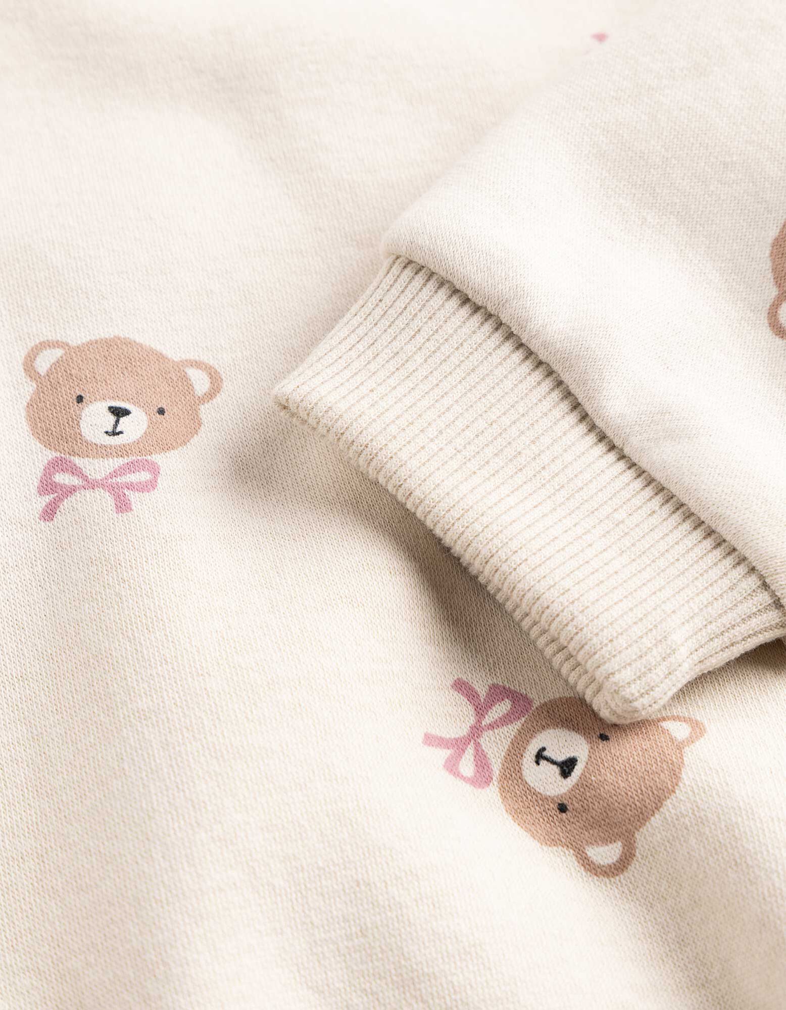 Sweat-shirt - Coton - beige