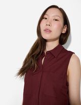 bluza - Laneni izgled - tamno-crvena