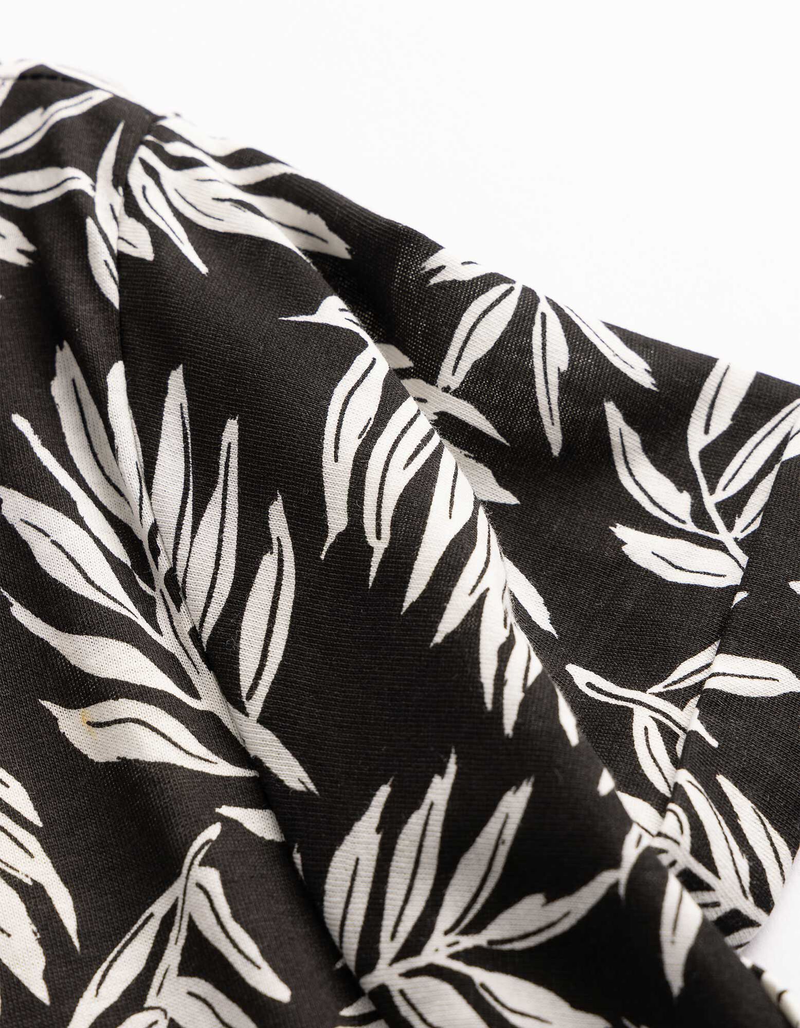 T-Shirt - Allover-Muster - schwarz
