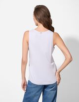 Top - Spadlá ramena - tm. lila