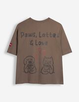 T-Shirt - Tiermotiv - Braun