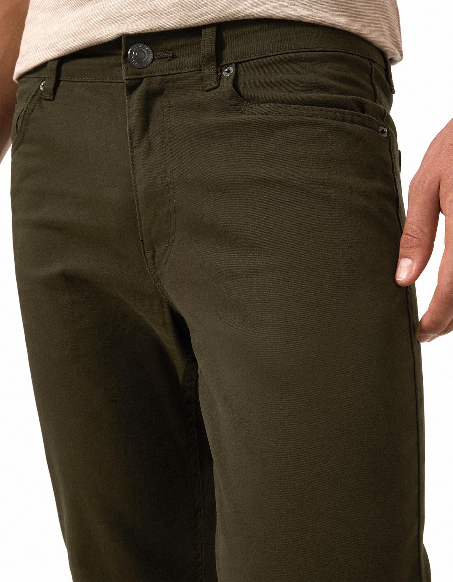 Hose - Straight Fit - Khaki