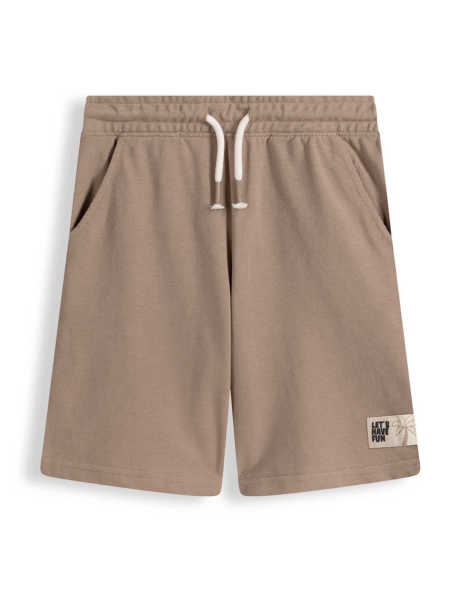 Souprava tričko a &scaron;ortky - Kr&aacute;tk&eacute; ruk&aacute;vy - B&eacute;žov&aacute;