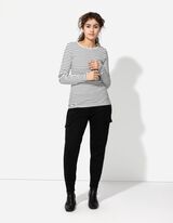 Pantaloni jogging - Buzunare patch - Negru