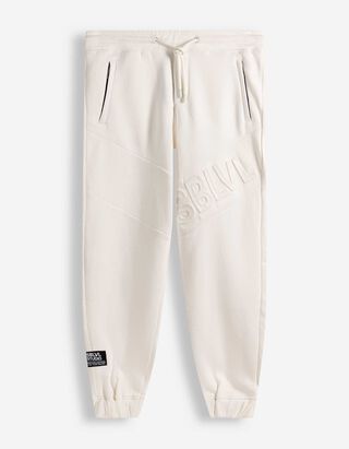 Jogpants - Kontraststreifen - wei&szlig;