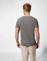 Tricou - Bandă de nasturi - Verde inchis