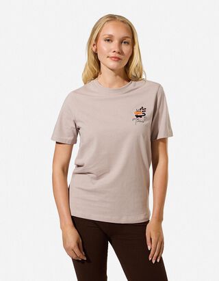 T-Shirt - Stickerei - Beige