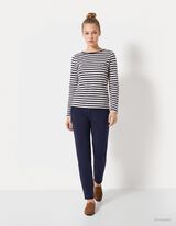 Maglia a manica lunga - Righe - Blu scuro