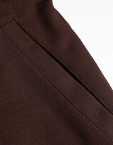 Nohavice teplákového strihu - Wide Fit - tmavohneda