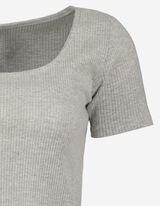 T-shirt - Encolure carr&eacute;e - Gris