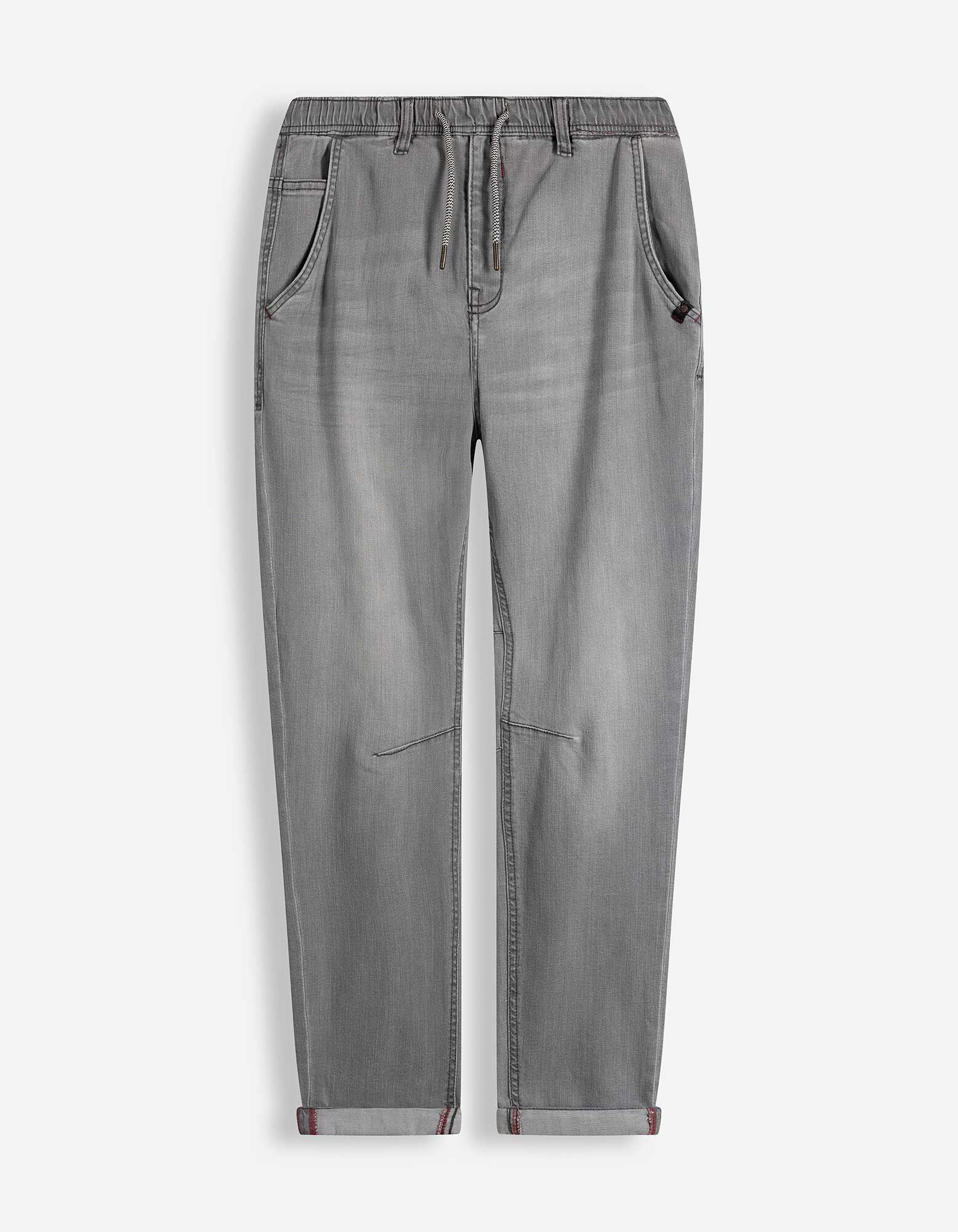 Jeans - Elastischer Bund - grau
